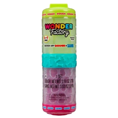 Wonder Factory Never Dry Dough&Sand Green Pink - MGA