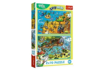 Puzzle 2x70 Trefliki w Krainie Zwierząt TREFL