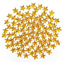 Kryształki dekoracyjne gwiazdki złote 100szt - Dalprint dpCraft