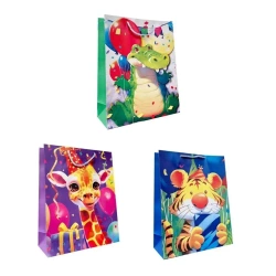Torebka prezentowa dziecięca M szerokie dno mix - Ju-Piter