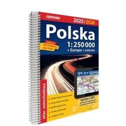 Polska atlas samochodowy 1:250 000 w.2025 - praca zbiorowa