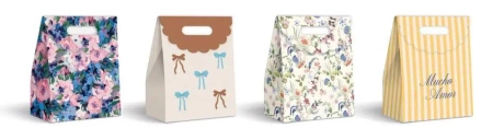 Torebka prezentowa z zap.na rzep mała mix - INTERDRUK