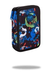 Piórnik Coolpack podwójny z wyposażeniem JUMPER 3 FOOTBALL BLUE - PATIO