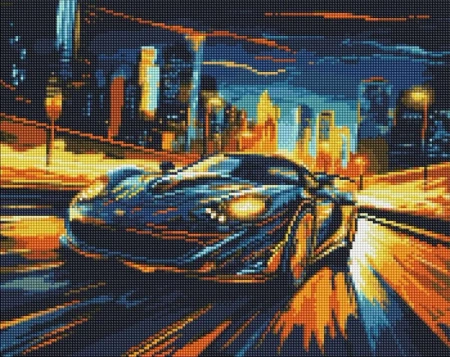 Diamentowa mozaika - Nocne miasto 40x50cm - Ideyka
