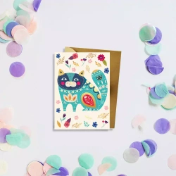 Karnet mini B8 Kot turkus - Henry