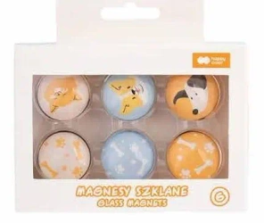 Magnesy szklane Cat&Dog 6szt HAPPY COLOR - GDD