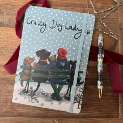Notatnik z gumką A5 Crazy Dog Lady Psiara Święta - Alex Clark