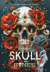 Kolorowanka A4 pionowa 8 obrazków Skull czerwone - Fresh