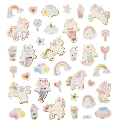 Naklejki jednorożce i syrenkotki 38szt - Dalprint dpCraft