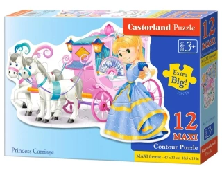 Puzzle 12 maxi - Princess Carriage CASTOR - Castorland