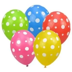 Balony kropki 28cm 5szt - Arpex