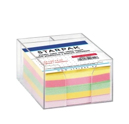 Kubik plastikowy duży kolorowe karteczki 85x85mm - STARPAK