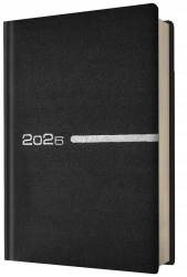 Kalendarz 2026 A5 dzienny biznez planer czarny - Evena