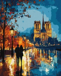 Malowanie po numerach - Nocny spacer 40x50cm - Ideyka