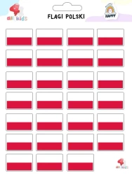 Naklejki dla dzieci Flaga Polski - All4Kids