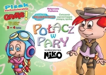Połącz w pary. Ćw. uspraw. piszącą rączkę 3-4 lata - Małgorzata Podleśna