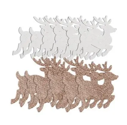 Naklejki z pianki brokat renifery 12szt - Dalprint dpCraft