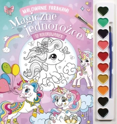 Malowanie farbkami. Magiczne jednorożce - Izabella Sieńko-Holewa