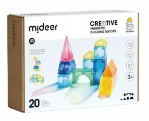 Klocki magnetyczne 3D, 20 elementów