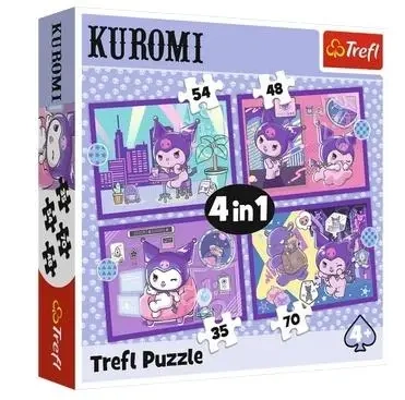 Puzzle 4w1 Dzień Kuromi Hello Kitty TREFL