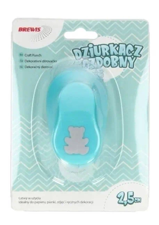 Dziurkacz ozdobny - Miś 2,5cm MIX - Brewis