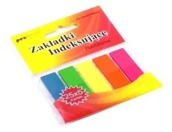 Zakładki indeksujące 12x45mm 5x25szt plastikowe - Penword