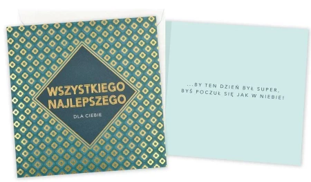 Karnet Wszytskiego najlepszego (męskie) - Kukartka