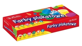 Farby plakatowe szkolne 10 kolorów x 20ml - HERLITZ