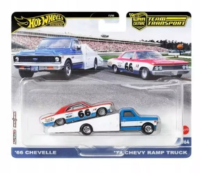 HOT WHEELS PREMIUM CULTURE CAR 2-pack '66 CHEVELLE / '72 CHEVY RAMP TRUCK