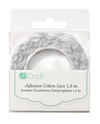 Koronka bawełniana samoprzylepna biała 1,80m - Dalprint