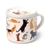 Kubek porcelanowy z pokrywką Feline Fine Cats - Puckator
