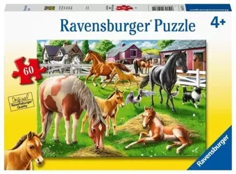 Puzzle 60 Szczęśliwe konie - Ravensburger