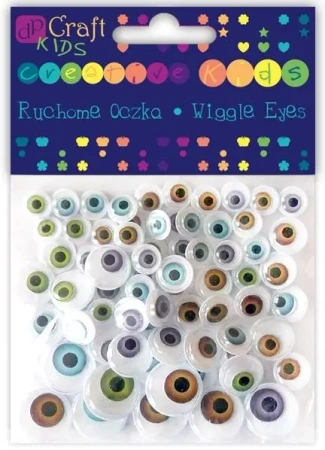 Ruchome oczka naturalne 72szt mix - Dalprint dpCraft