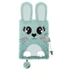 Pamiętnik z kłódką A5/96K 3D włochacz Rabbit - ST-MAJEWSKI