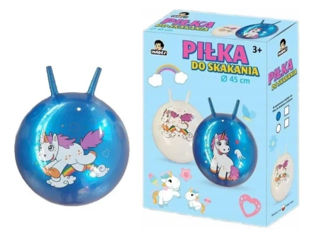 Piłka do skakania 45cm z rogami Jednorożec mix - Madej