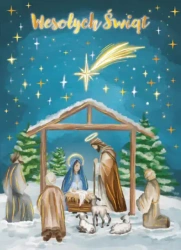 Karnet B6 Boże Narodzenie - Betlejem - Henry