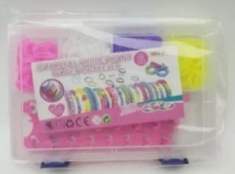 Zestaw kolorowych gumek na bransoletki ok 1200 szt - Madej