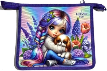 Teczka-torba A5+ zapinana na zamek Dziewczynka - Fresh