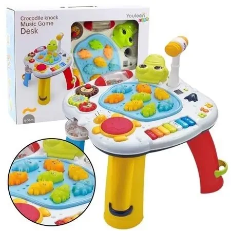 Stolik interaktywny pianinko i bębenek - Leantoys