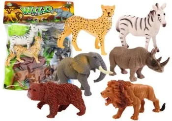 Zestaw figurek dzikich zwierząt 6szt - Leantoys