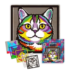 Zestaw do tworzenia obrazów z drewna - Kot - Splat Planet