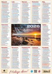 Kalendarz 2026 listkowy - Pan Kalendarzyk