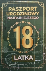Karnet Urodziny 18 Nowy paszport męskie - YEKU