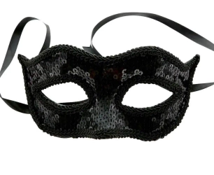 Maska cekinowa czarna - Godan