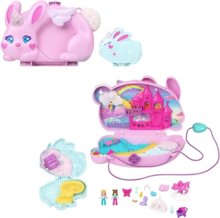 Polly Pocket Kompaktowa torebka Króliczki Baśniow. - Mattel