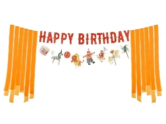 Baner Happy Birthday Cyrk 275cm - PartyDeco