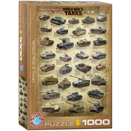 Puzzle 1000 World War II Tanks 6000-0388 - Eurographics