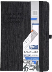 Kalendarz pedagoga 2025/26 B6 tyg. Salsa czarny - praca zbiorowa