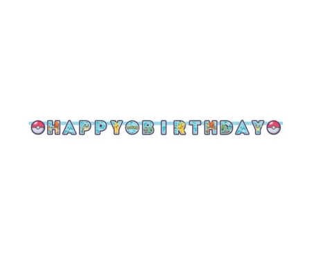 Girlanda papierowa Happy Birthday Pokemon 218x12cm - Godan