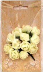 Kwiaty piankowe kremowe 2cm 12szt - Galeria Hobby